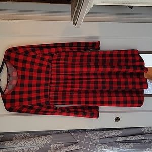 Black & red Buffalo plaid dress